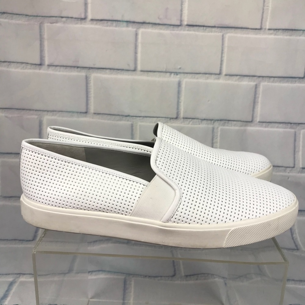 Vince Perorated Leather Slip On Sneakers 9.5
